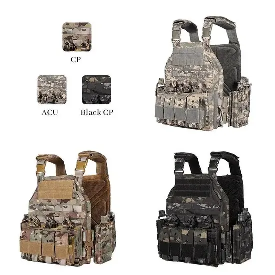 Outdoor Camouflage Security Aromr Plate Carrier Training Combat Tactical Vest