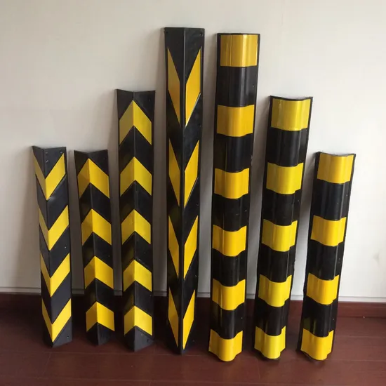 Rubber Corner Guards 8 mm Thickness for Garages and Warehouses Black and Yellow 31" X 4" X 4"