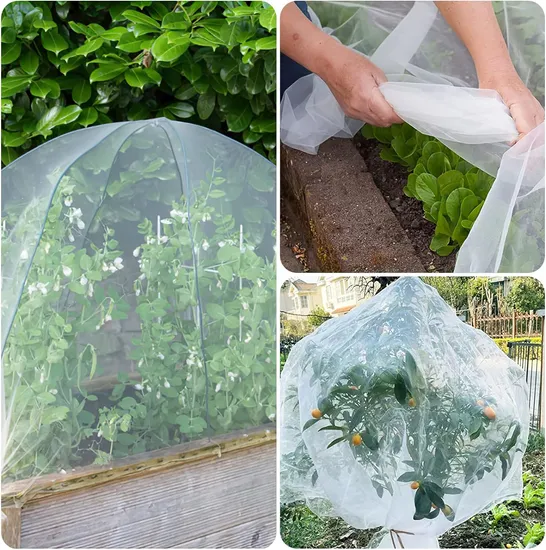Garden Netting Pest Barrier Mosquito Netting Plant Cover Ultra Fine Garden Mesh Netting Protection Net Vegetable Row Cover Shrubs Fruits Tree Flowers