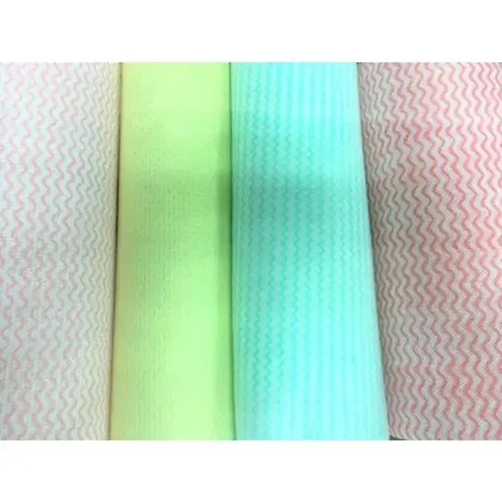 Spunlace Cross Lapping Printed Nonwoven Roll for Cloths
