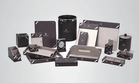Professional Room Leather Accessories Set
