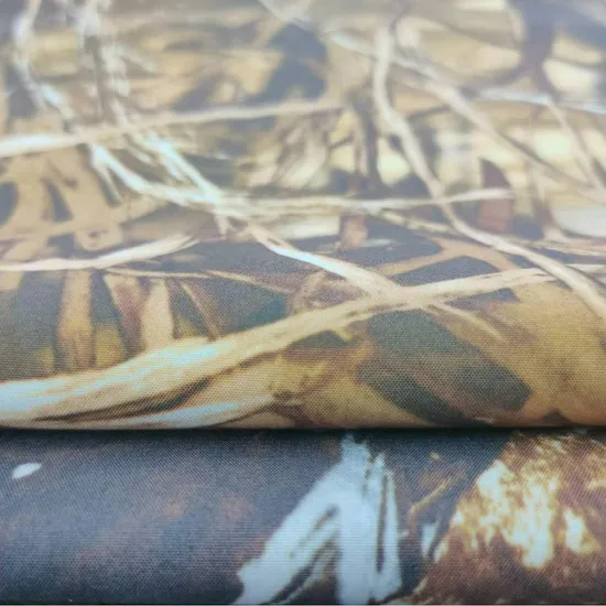 Camouflage Polyester Stretch Bonded Oil Proof Laminated Softshell Jacket Spandex Outdoor Workwear Skiing Functional Fabric