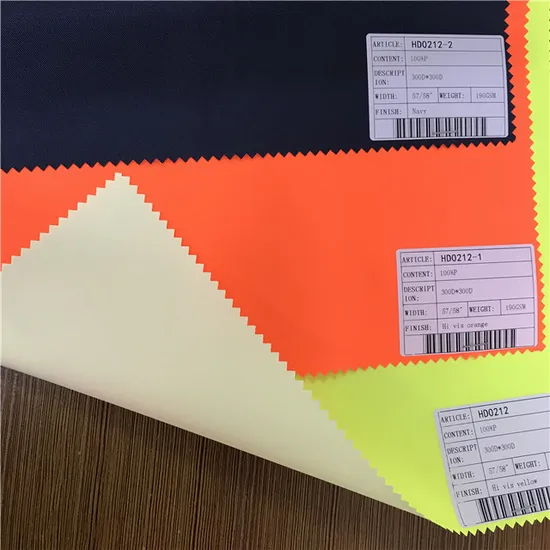 300d Oxford En20471 Fluorescent Polyester Hi Vis Fabric for Safety Vest