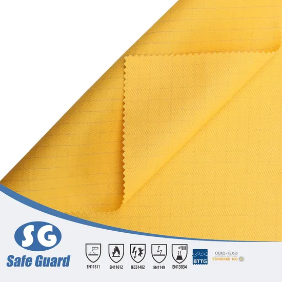 87%Cotton 12%Nylon 1%as 240GSM Antistatic Waterproof Heat Fire Resistant Flame Retardant Twill Fabric for Jacket/Trouser/Uniform/Workwear/Garment/Textile Fabric