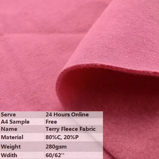 CVC Knitted French Terry Fleece Hoodie Fleece Fabric