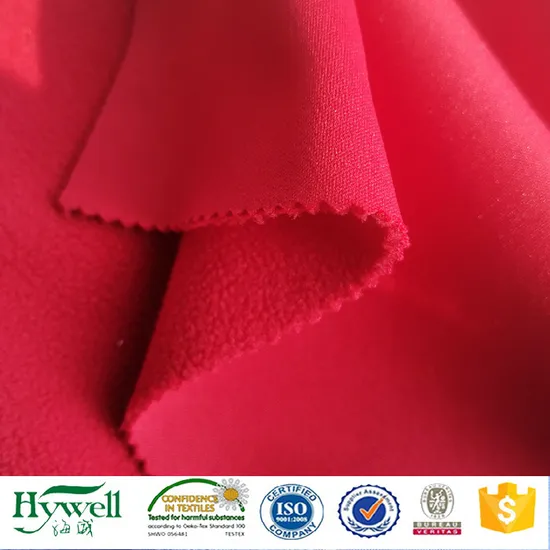 100% Polyester Knitting Fabric Bonded Fleece Jacket Fabric