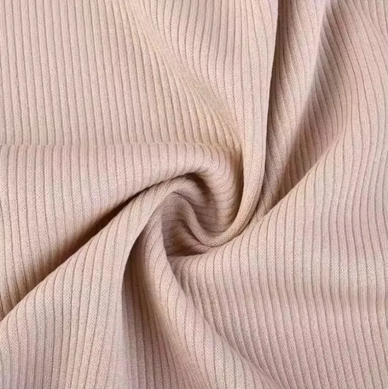 Popular Sale Comfortable Ribbed Fabric Custom Plain Dyed 100 Cotton Fabric 2X2 Rib Knitted Fabric Bamboo Fabric Cotton Fabric Textile Fabric Garment Fabric Knit