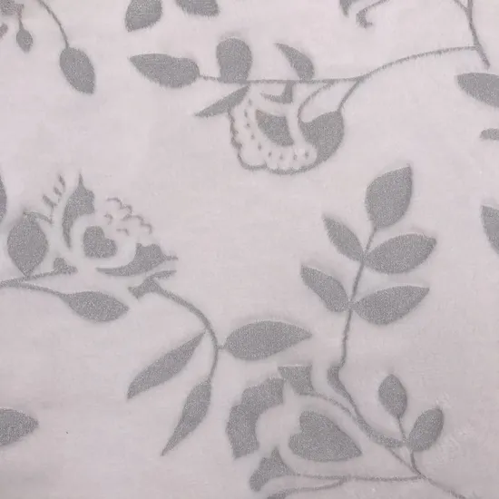 Sparking Leaves Embossed Glued Flannel Fleece Fabric with Metelic Foiled
