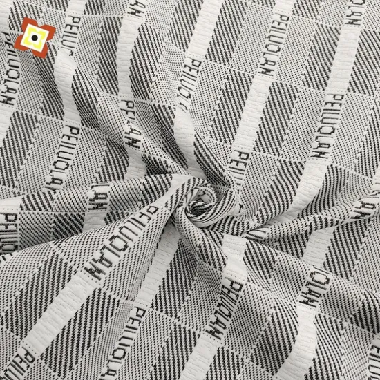 Grey Jacquard Fabric Moderno Design Home Textile-Bedding Shrink-Resistant OEM Service