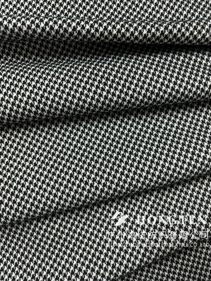40s Tr with Spandex High Quality Knitted Houndstooth Yd Jacqaurd Fabric 300GSM