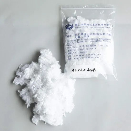 Recycled Hollow Conjugated Fiber Pillow Stuffing Hcs Polyester Fiber 3D 64mm Hcs 15D 32mm