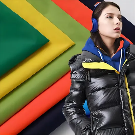 380t Nylon Taffeta Full Dull Cire Finish Warm Windproof Jacket Fabric