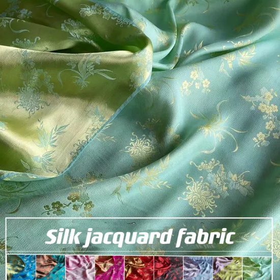 China Fabric Wholesaler Jacquard Silk/Rayon Fabric for Women Clothing/Dress/Shirt/Chi-Pao/Chaeongsam/National Costume/Robe/Gown