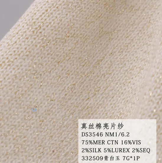 Silk Cotton Ribbon Sequins Yarn for Luxury Quality Knitwear Design