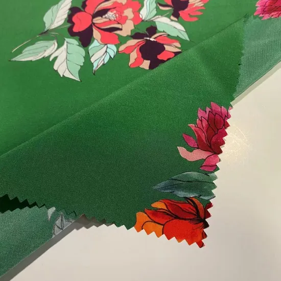 Customized Women Dresses Fabric Digital Printed 18mm 100%Silk Fabric
