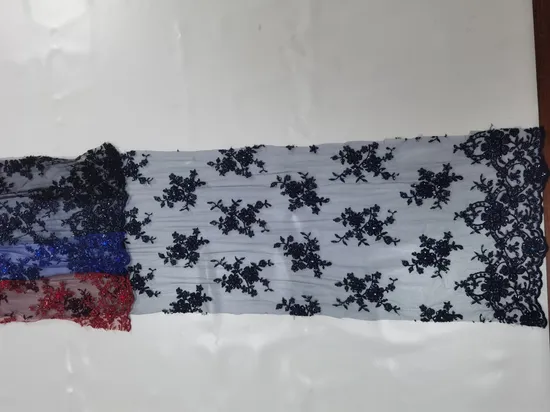 Elegant Wedding Embroidery Fabric for Women’ S Couture Designs