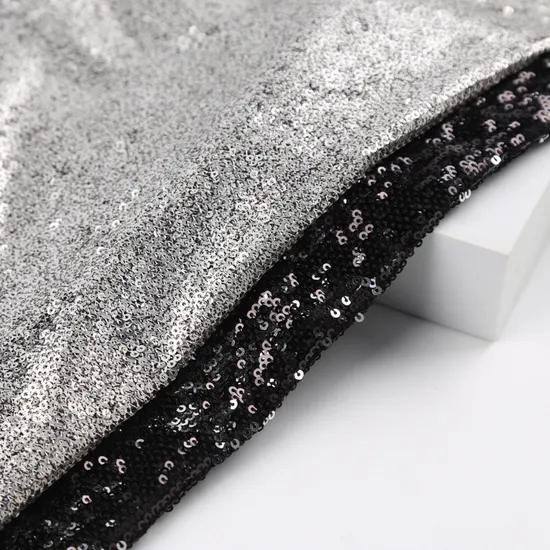 Embroidery Square Blue Sequin Fabric Mesh Embroidered Bridal Lace Tulle for Dress