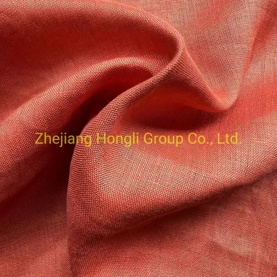 Factory 100% Linen Woven 125GSM Fabric for Garment