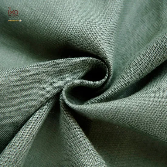 High Quality Solid Color Price Custom Printed Sofa Men Garment Dyed French Linen Fabric for Clothing