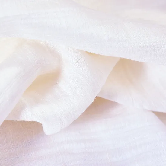 28 mm Silk Linen Crinkle Jacquard Solid Plain in Stock Fabric for Garment Silk Linen Blend Fabric