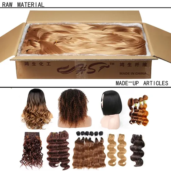 Wig Factory Supply Synthetic Fiber to Make Wigs Crochet Hair Braid Weft Spring PP Pet PBT PVC Raw Material Fiber