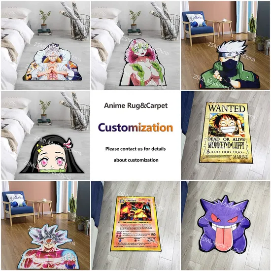 Custom Rug Irregular Luxury Cartoon Anime Rug Handmade Carpet Area Rugs