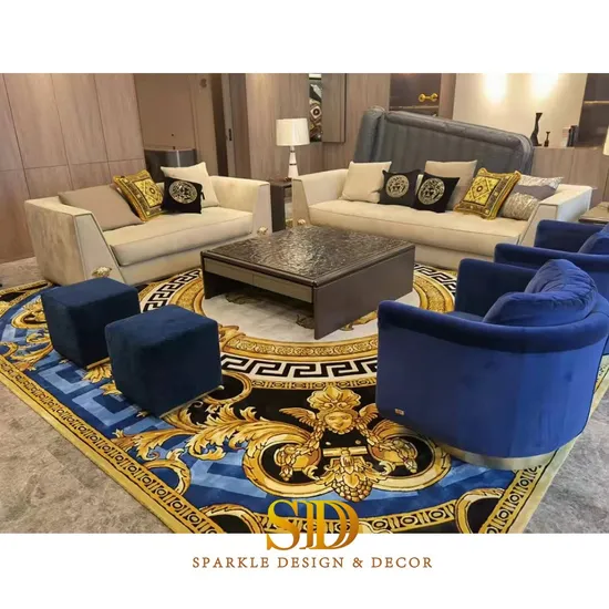 Luxury Beautiful Hand Tutfed V Ersace Rug Versace Floor Carpet for Living Room Decoration