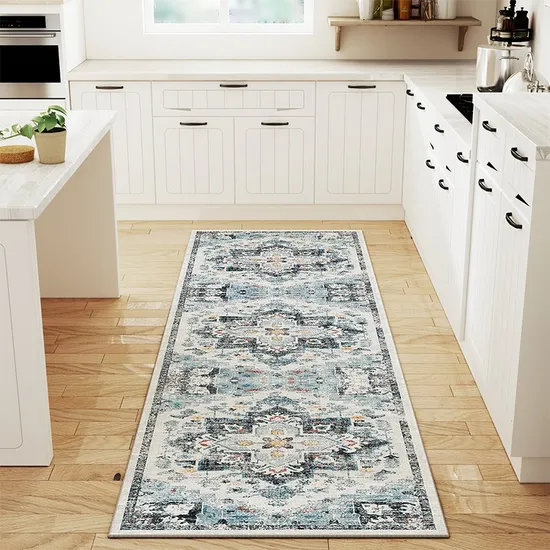 Bedroom Rug Area Carpet Non-Slip Non Fading Washed Back 360g Cashmere-Like Polyester Printed Carpet