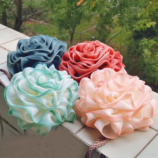 Rose Bath Loofah Sponge Exfoliating Bath Sponge Body Scrubber
