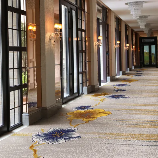 Wholesale Fire Retardant Custom Nylon Printed Carpet Wall to Wall Hotel Hallway Carpet Luxury Durable Cut Pile Hotel Carpet with Discount Price