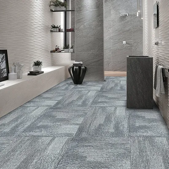 Manufacturer Supplier Cheap Price 100% PP Commercial Office Floor PVC Carpet Tiles Modern Design Fireproof Commercial Flooring Puzzle Carpet Tile