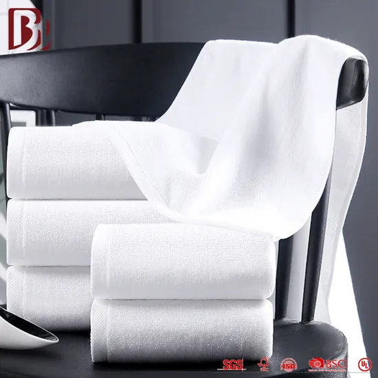 Linen Manufacturers Face Towels 100% Pure Cotton White Towels for Hotels