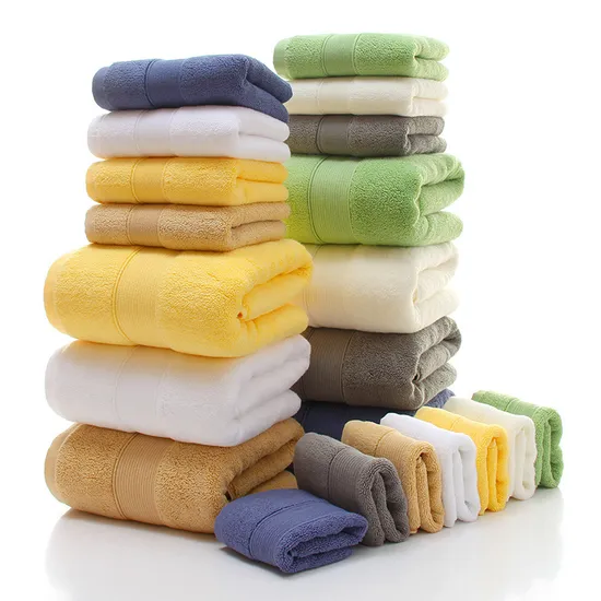 Supplier Luxury OEM Wholesale Towel Set Plain Terry 100% Cotton Sports Towel