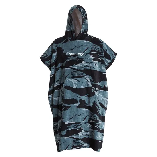 Custom Pattern Quick-Drying Surf Bath Towel Robes Cloak Hooded Bathrobe Hooded Beach Towel