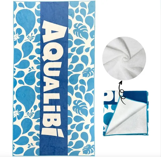 Sublimation Sand Free Printed Logo Sports Personalized Soft Beach Towel on Beach