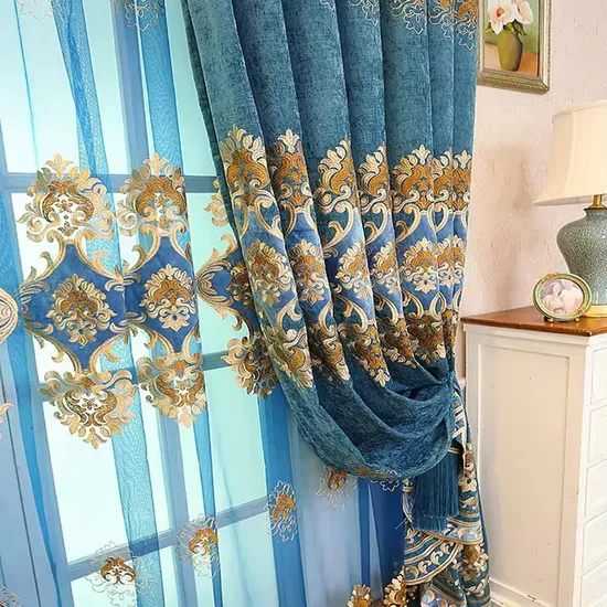 Automatic Curtain Two Ways Open Green Smart Vertical Curtain Fabric with Rod and Track Rails for Room Block Light Curtains