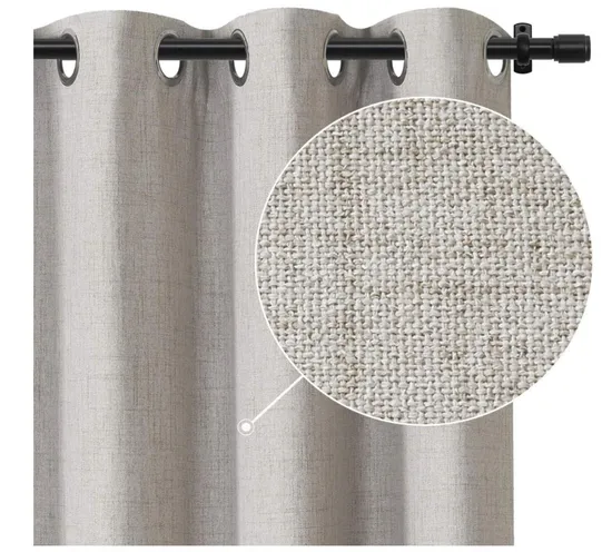 Shenone China Supplier Wholesale Cheaps 100% Pure Linens Bedroom Blackout Curtain for The Living Room Ready Made