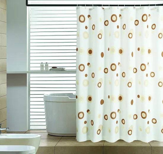 Hot Selling Waterproof Shower Curtains Custom Printed PEVA Shower Curtain