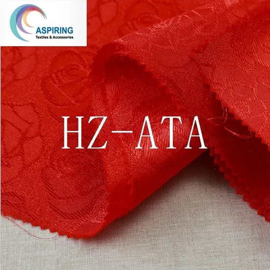 Yarn Dyed Jacquard Woven 100% Polyester Satin Jacquard Curtain Fabric