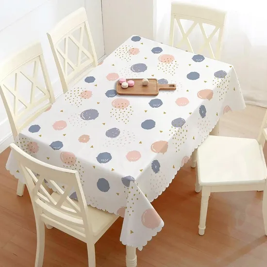 Hot Sale Eco Friendly Waterproof Plaid Plastic Tablecloth Rolls PVC Table Cover