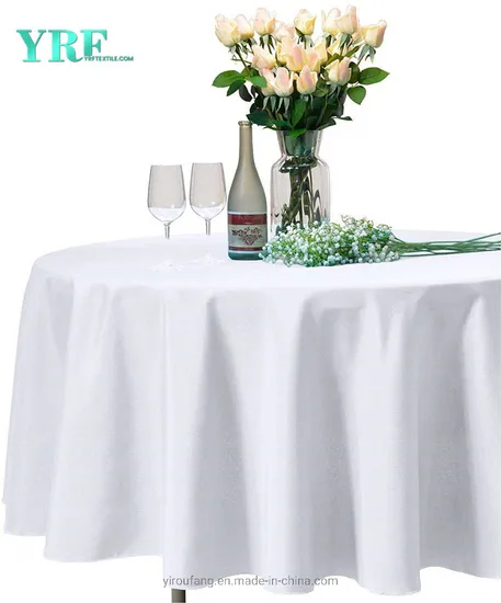 Round Table Cover White 70" Inch Solid 100% Polyester Wrinkle Free for Hotel