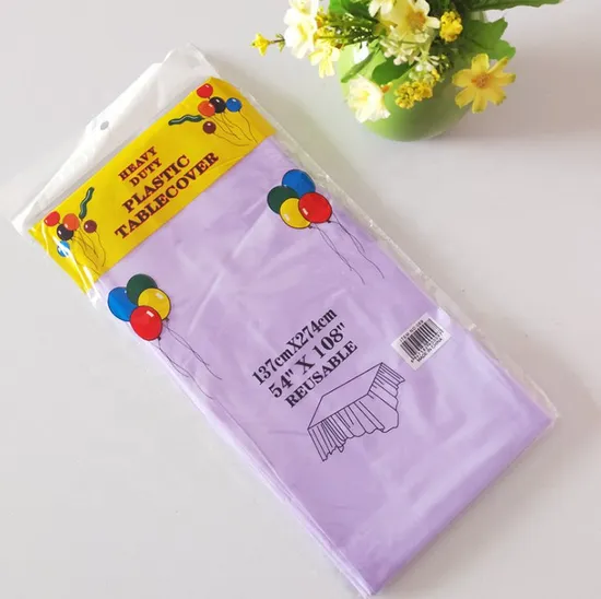 Disposable Cheap Color Table Cloth PE Plastic Tablecloth
