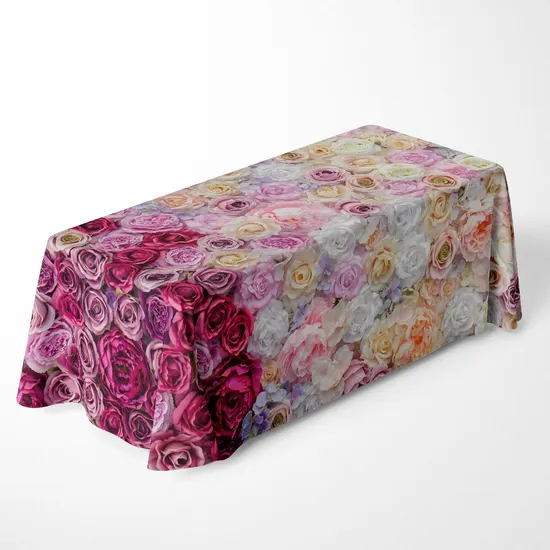 6FT Rectangular Personalized Custom Design Printed PVC Tradeshow Table Cloth with Logo