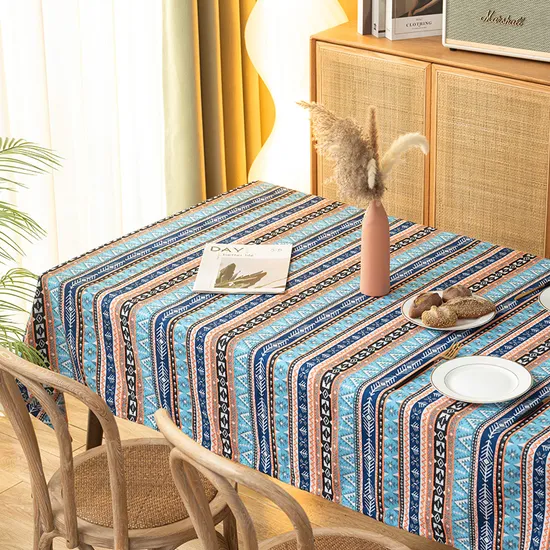 Trendy Polyester Blend Tablecloth for Chic Customizable Home Decor