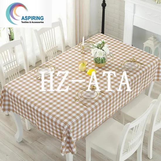 Waterproof Oil-Proof PVC Tablecloths Ready Made Checked Pattern Home Dining Tablecloth