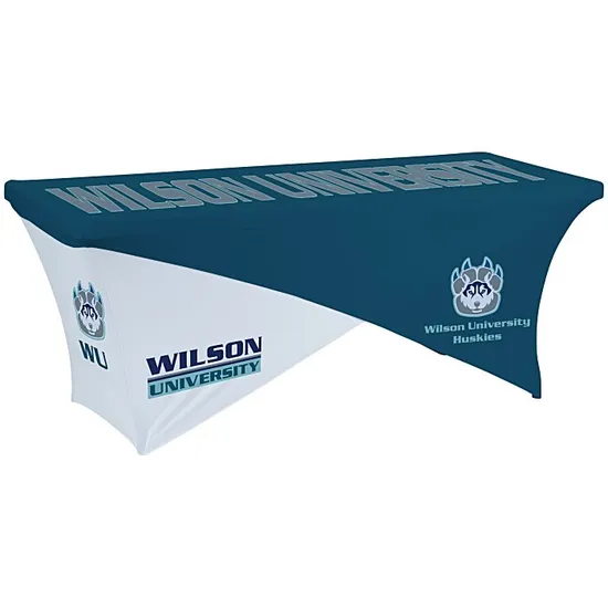Spandex Knitted Polyester Custom Ultrafit Cross Over Table Cover