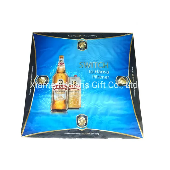 Customzied No Sweat Easy Wipe Clean Roll Printed Hansa PVC Table Cover for Beer Promotion