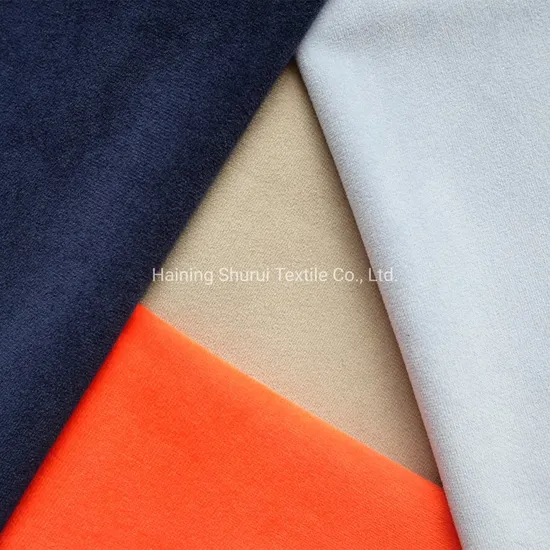 Polyester Warp Knitting Velvet Furniture Upholstery Fabric for Sofa Cover Mattress Bed