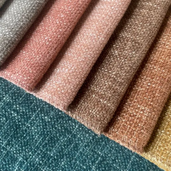 Polyester Bright Chenille Furniture Sofa Fabric Upholstery Cloth with Ready Stock (2405)