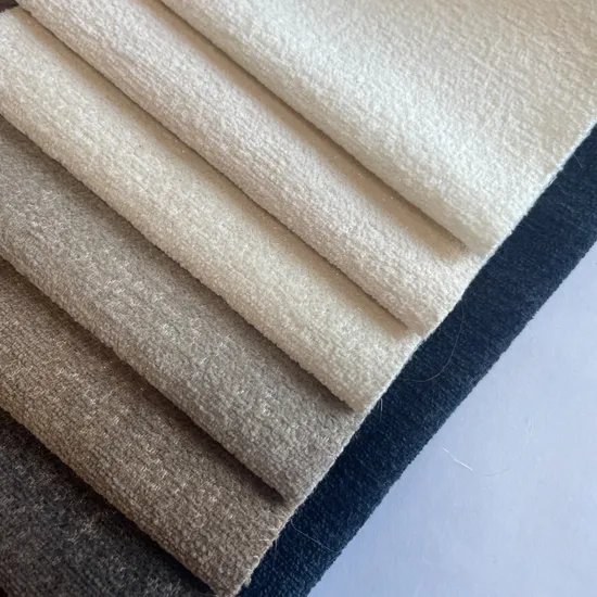 Dull Polyester Chenille Sofa Furniture Fabric for Bedding Couch Upholstery Cloth Decorative Material